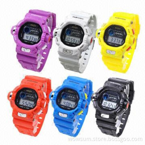 Digital sports watches, various colors are available with eco-friendly material